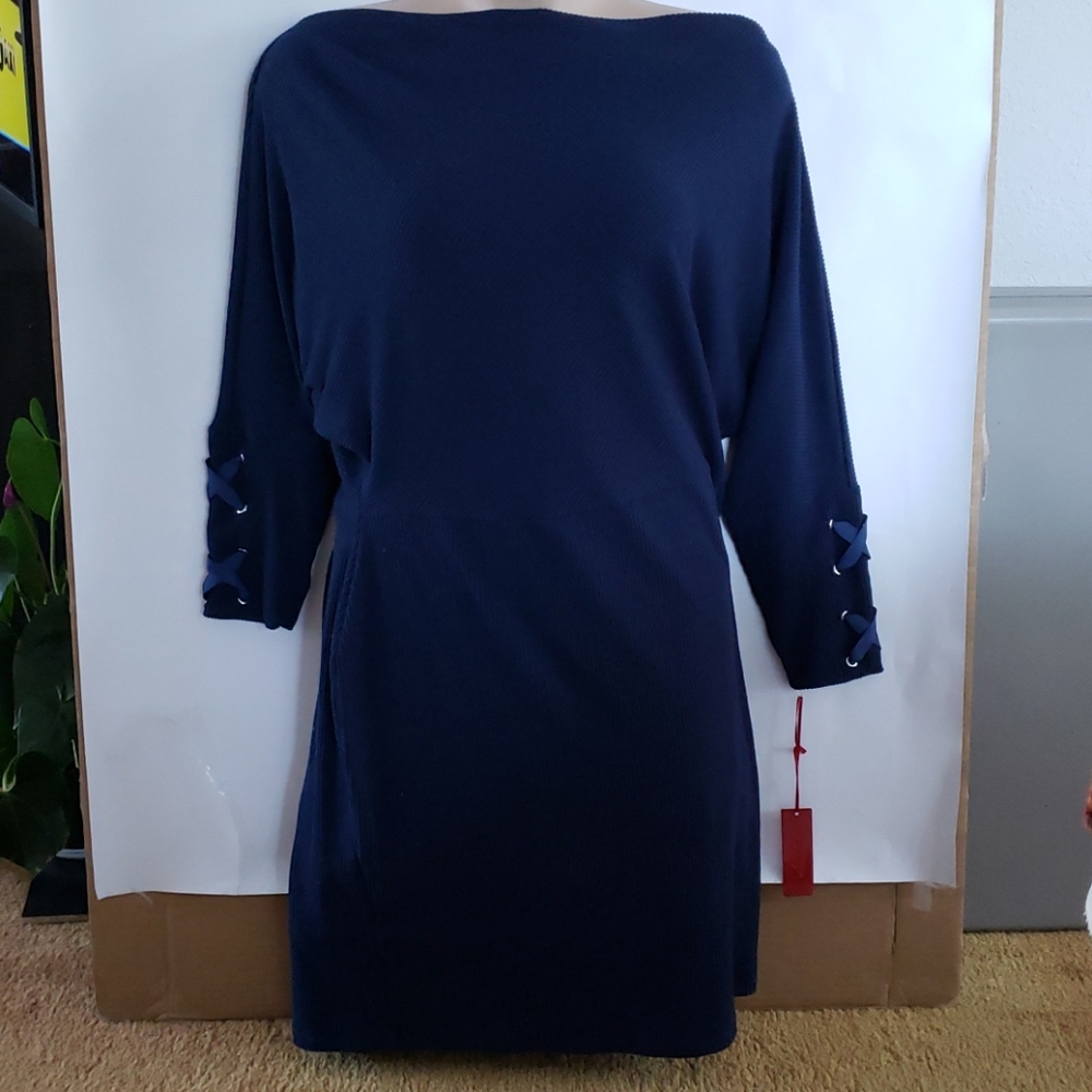 Jennifer Lopez Navy  Knit Dress - XXL